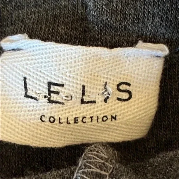 LE LIS Small Archer Two Tone Long Sleeve Crop Top Exposed Seams High Neck Fitted - Picture 7 of 8